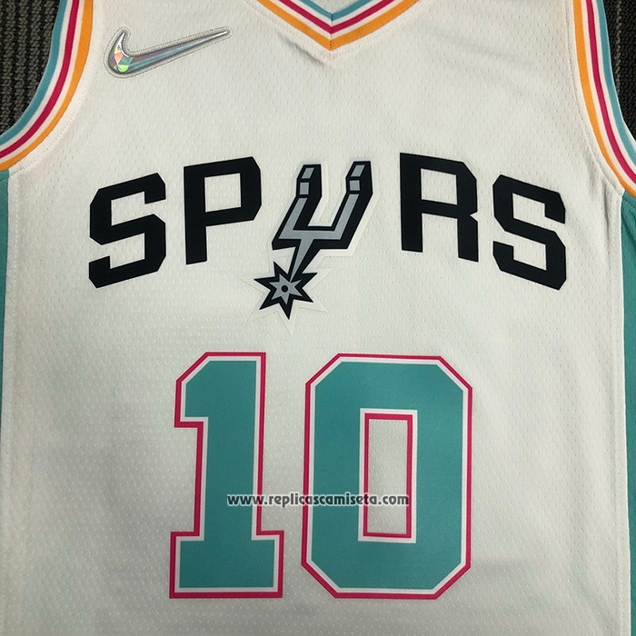 Camiseta San Antonio Spurs DeMar DeRozan #10 Ciudad 2021-22 Blanco